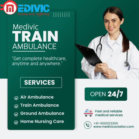 medivic-aviation-train-ambulance-service-in-lucknow-provide-several-facilities-big-0